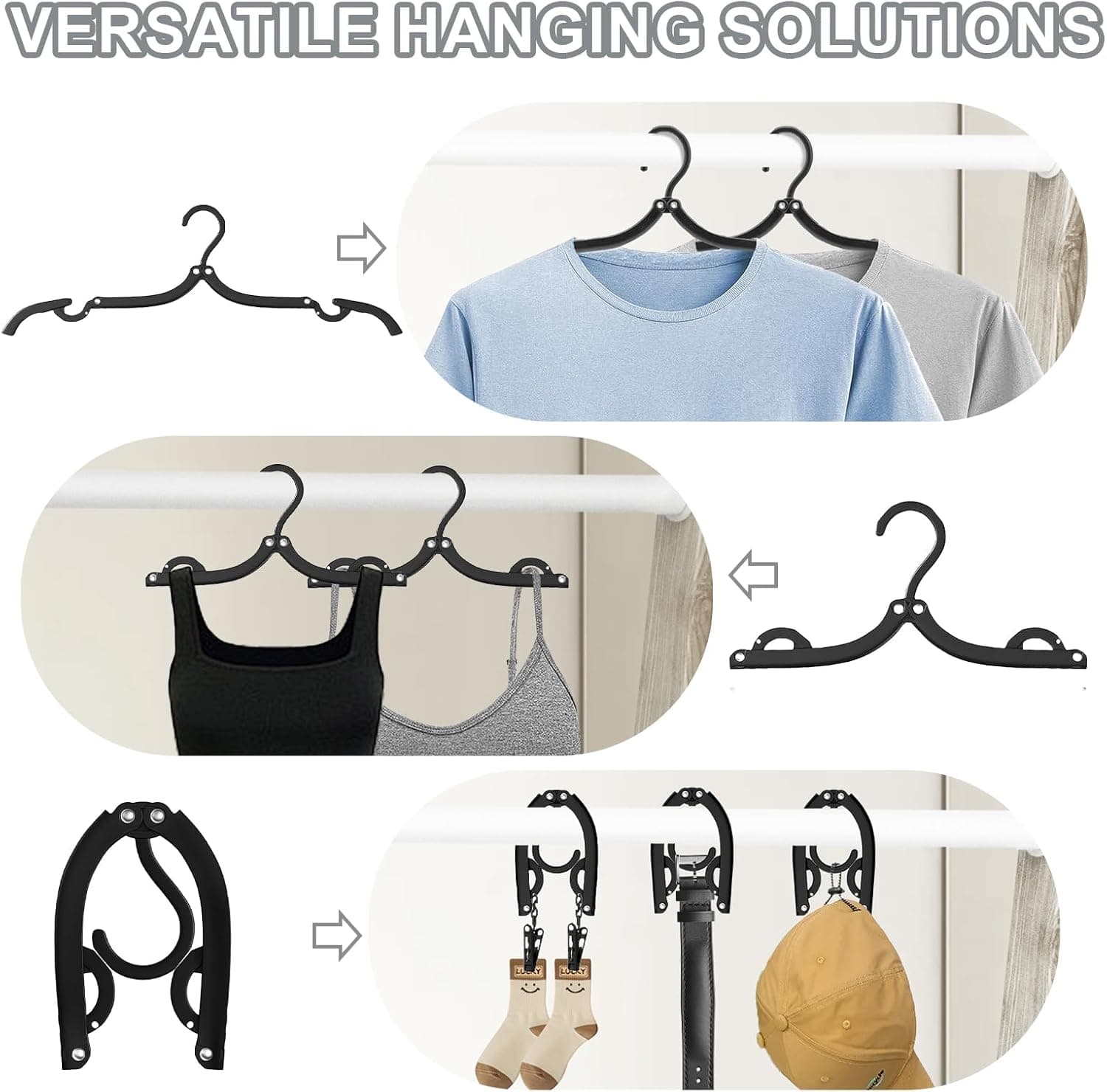 Portable Foldable Travel Clothes Hanger (12-Pack) 2