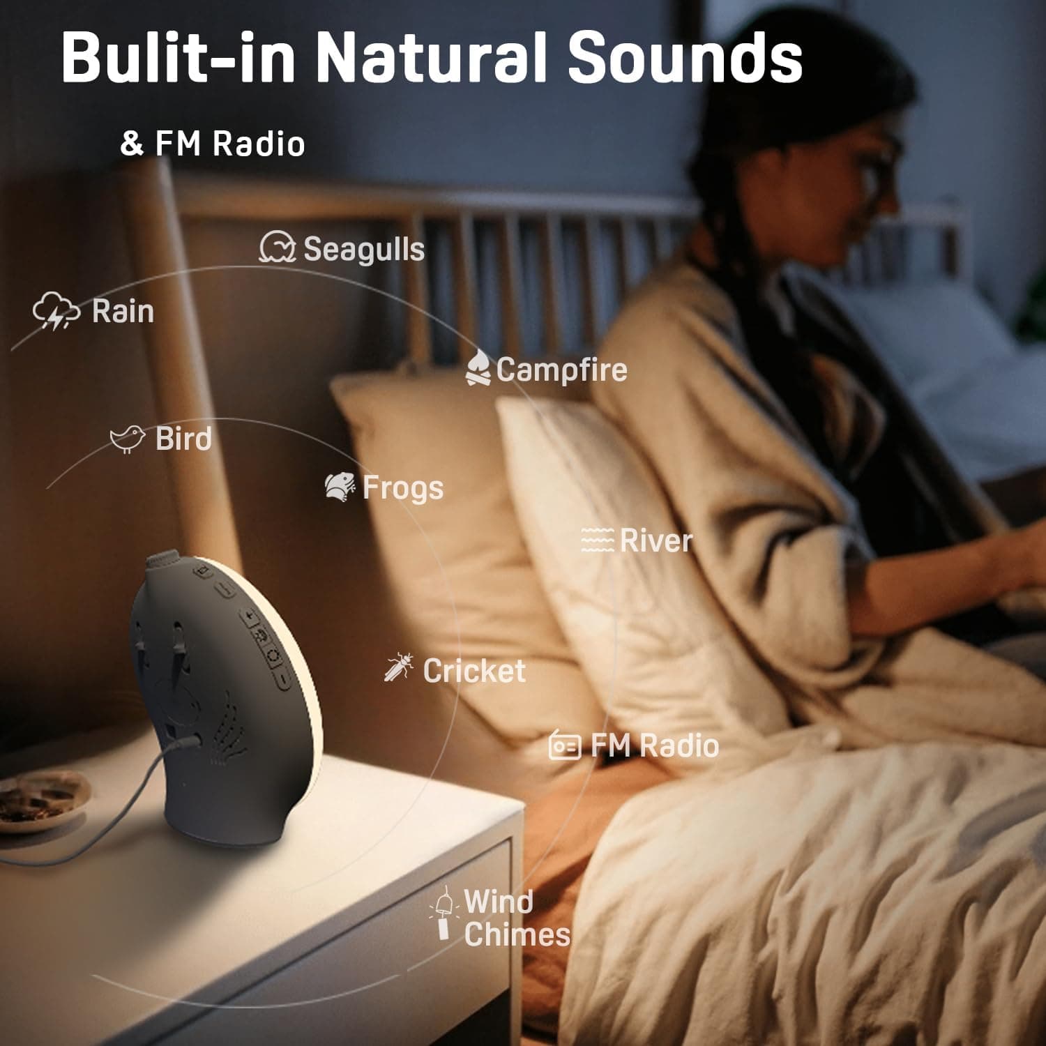 Sunrise Wake-Up Light Alarm Clock with Bluetooth Speaker 3