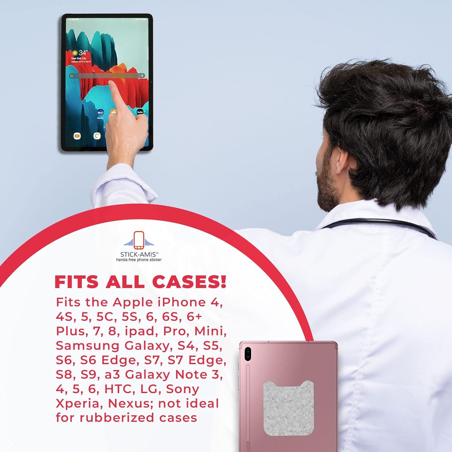 Nano Suction Anti-Gravity Phone Stand — Reusable (3-Pack) 4